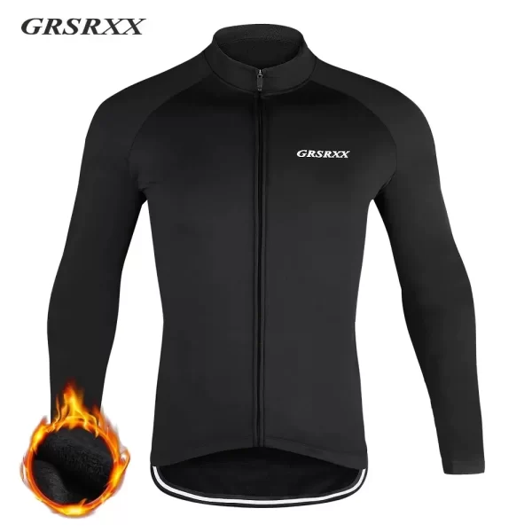GRSRXX Thermal Winter Cycling Jacket MTB Bike Coat Bicycle Coat Sleeveless Long Sleeve Clothing Cycling Jersey Ciclismo Unisex 9