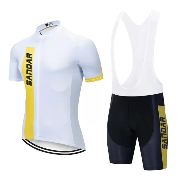 Men's Cycling Jersey Set Short Sleeve Bike Shirt + Pants Breathable Quick-Dry Bicycle Clothing Sportswear 7