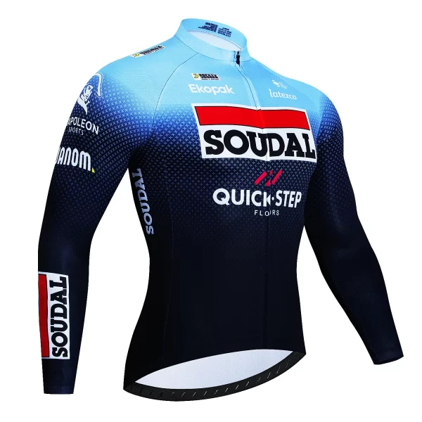 Quick Step 2024 Spring and Autumn Cycling Clothes Long sleeved Men's Mountain Bike Shirt Team Bike Wear Summer Outdoor Clothes Q 10