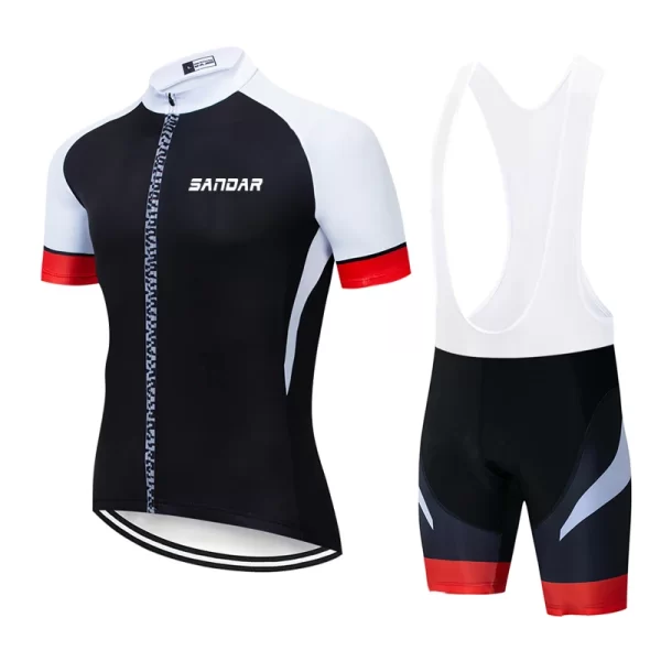 Men's Cycling Jersey Set Short Sleeve Bike Shirt + Pants Breathable Quick-Dry Bicycle Clothing Sportswear 15