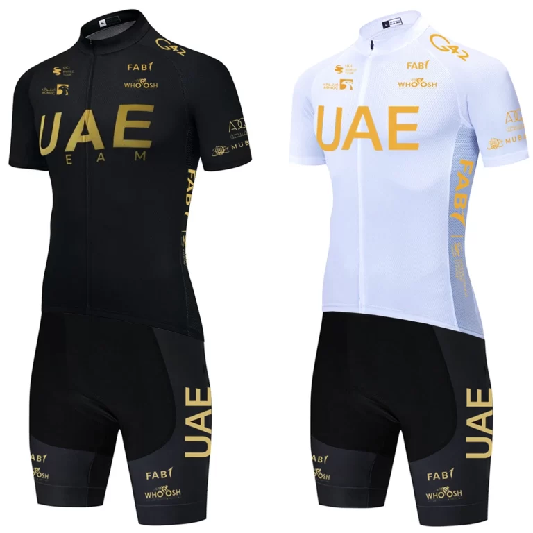 UAE Cycling Jersey Set 2024 Man's Team Short Sleeve Cycling Clothing MTB Bike Uniform Maillot Ropa Ciclismo Summer Bicycle Wear 1