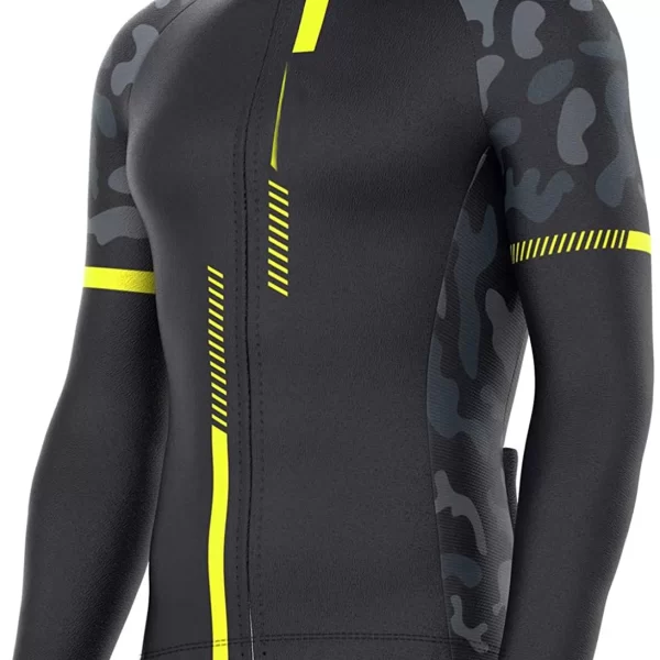 Long Sleeve Ultraviolet-Proof Breathable Tight Fitting Jersey Suit New Mountain Bike Triathlon Cycling Clothes With Pocket 12