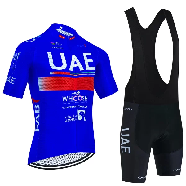 UAE Cycling Jersey Set 2024 Man's Team Short Sleeve Cycling Clothing MTB Bike Uniform Maillot Ropa Ciclismo Summer Bicycle Wear 8