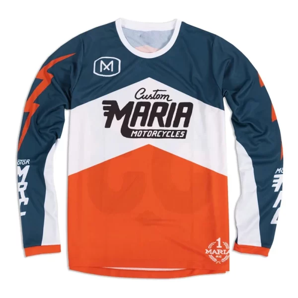 23 Maria off-road Racing Team Motocross Jersey Long Sleeve Downhill MTB Ciclismo Motorcycle Cycling Clothing BMX T-Shirt Bicycle 3