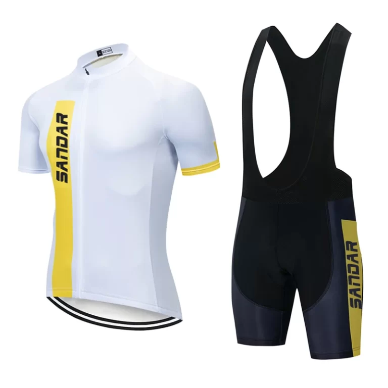 Men's Cycling Jersey Set Short Sleeve Bike Shirt + Pants Breathable Quick-Dry Bicycle Clothing Sportswear 1