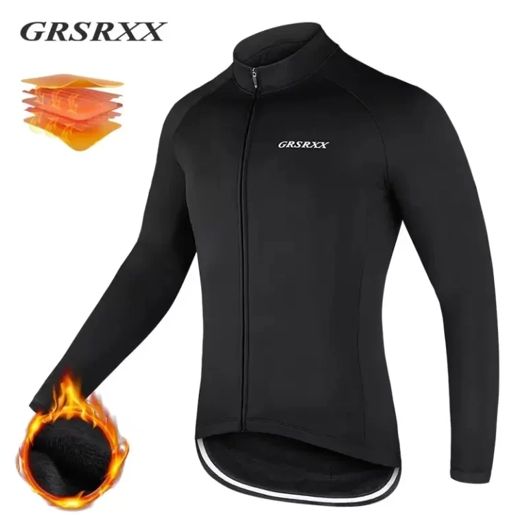 GRSRXX Thermal Winter Cycling Jacket MTB Bike Coat Bicycle Coat Sleeveless  Long Sleeve Clothing Cycling Jersey Ciclismo Unisex 1
