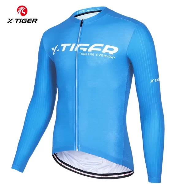 X-Tiger Cycling Jersey Breathable Quick Dry Long Sleeve Top Road Mountain Bike Shirt Motocross Jersey Racing Jersey 8