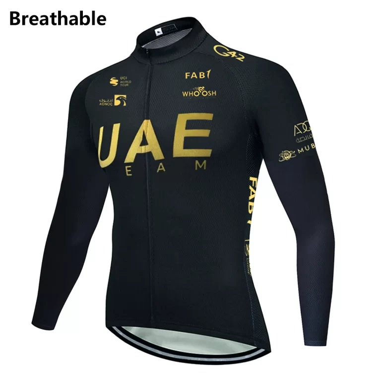 New 2024 Cycling Clothing UAE Team Cycling Jersey Long Sleeves Summer Road Bike Maillot Ropa Ciclismo Breathable Bicycle tShirt 1