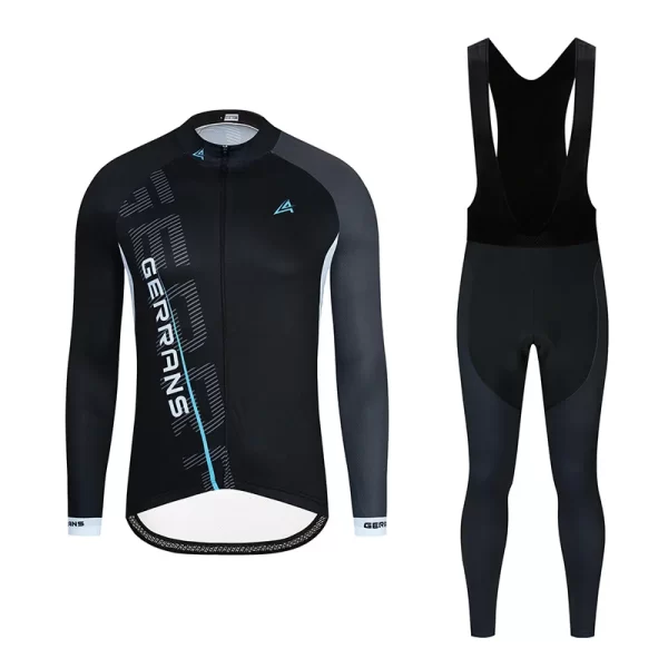 2024 New Thermal Fleece Cycling Jersey Set Winter Long Sleeve MTB Racing Bike Jersey Suit For Men Bib Pants Set Cycling Clothing 7
