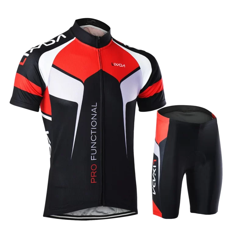 Men Breathable Quick Dry Comfortable Short Sleeve Jersey and Padded Shorts Cycle Clothing Set Riding Sportswear 1