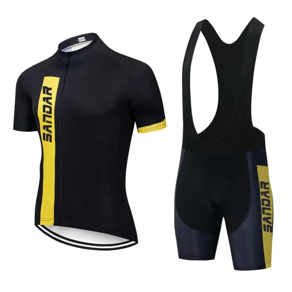 Men's Cycling Jersey Set Short Sleeve Bike Shirt + Pants Breathable Quick-Dry Bicycle Clothing Sportswear 3
