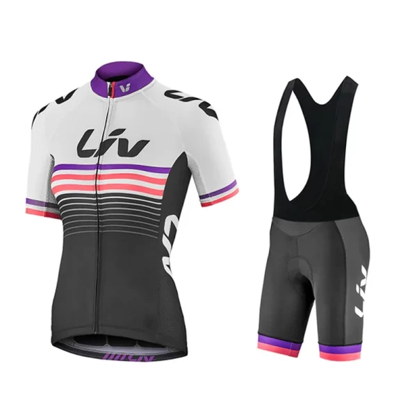 LIV Women 2025 Bicycle Clothing Triathlon Short Sleeve Cycling Jersey Sets Maillot Ropa Ciclismo MTB Clothing Cycling Jerseys 4