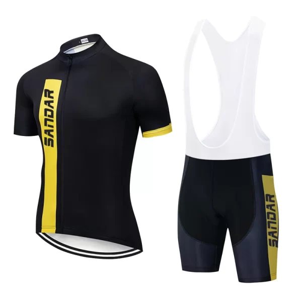 Men's Cycling Jersey Set Short Sleeve Bike Shirt + Pants Breathable Quick-Dry Bicycle Clothing Sportswear 11