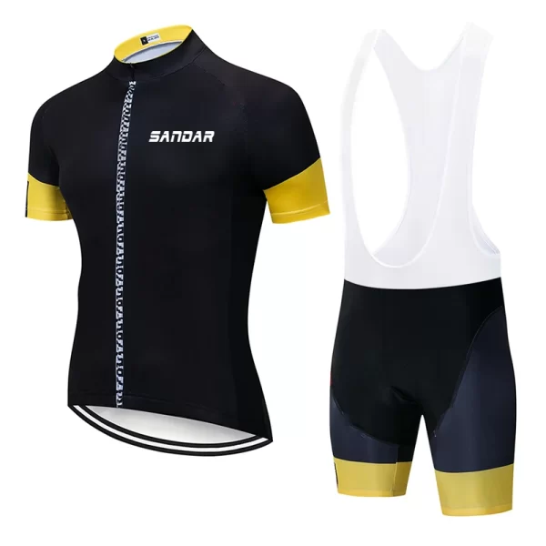 Men's Cycling Jersey Set Short Sleeve Bike Shirt + Pants Breathable Quick-Dry Bicycle Clothing Sportswear 17