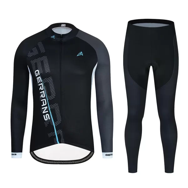 2024 New Thermal Fleece Cycling Jersey Set Winter Long Sleeve MTB Racing Bike Jersey Suit For Men Bib Pants Set Cycling Clothing 5