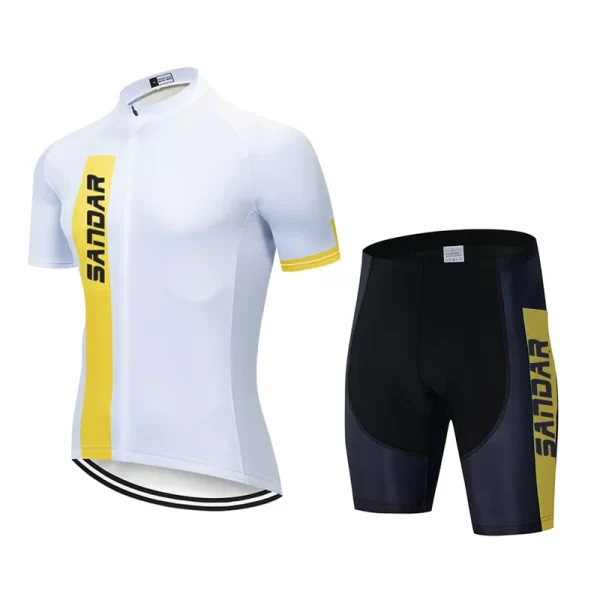 Men's Cycling Jersey Set Short Sleeve Bike Shirt + Pants Breathable Quick-Dry Bicycle Clothing Sportswear 8