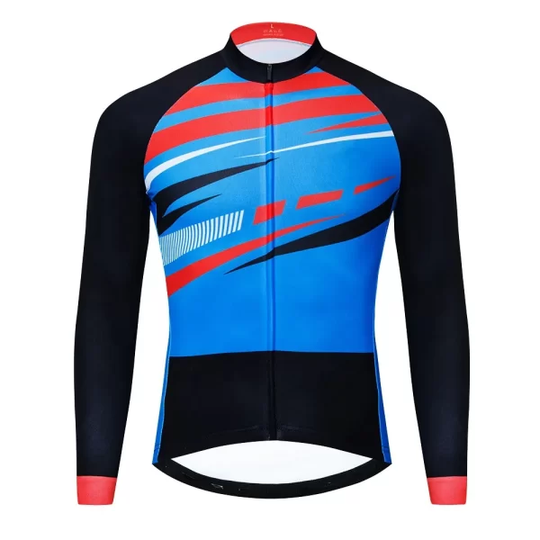 Long Sleeve Ultraviolet-Proof Breathable Tight Fitting Jersey Suit New Mountain Bike Triathlon Cycling Clothes With Pocket 10